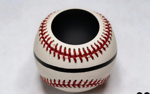 Baseball with Spin Coach drawn circles and lines